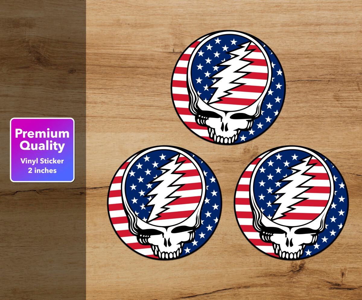 Grateful Dead States California CA Premium Quality Sticker 2.5 X 3 In