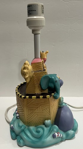 Noahs Ark Lamp Nursery Kids Room Elephant Hippo Giraffe Lion Rabbits Whale - Picture 4 of 11