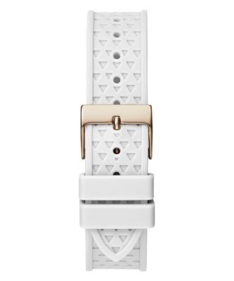 GUESS Damenuhr GW0694L1 – Blaues Silikonarmband, Edelstahlgehäuse 38 Mm, Wasserdicht 3 ATM