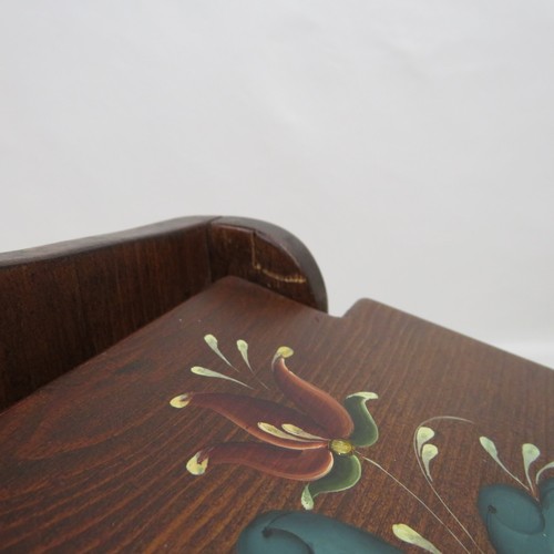 Large Vintage Handmade Wood Storage Mail Candle Box Hinged Lid Farmhouse Country - Picture 13 of 13