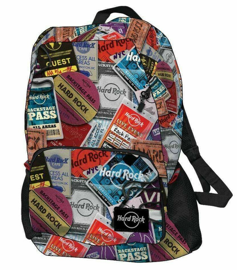 Hard Rock Café 2020 Backstage Pass Backpack School Travel Vacation Music Hard Rock Cafe 2020 Backstage Pass Print Backpack 18 main image 3
