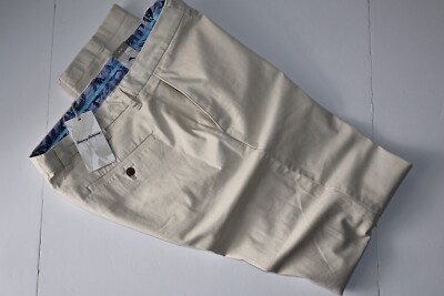 Tommy Bahama Pants Boracay Solid Flat Front Beige Sand BT115496