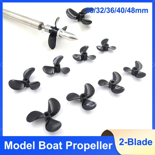 Model Boat Black 2Blade Plastics Propeller 28/32/36/40/48mm for RC