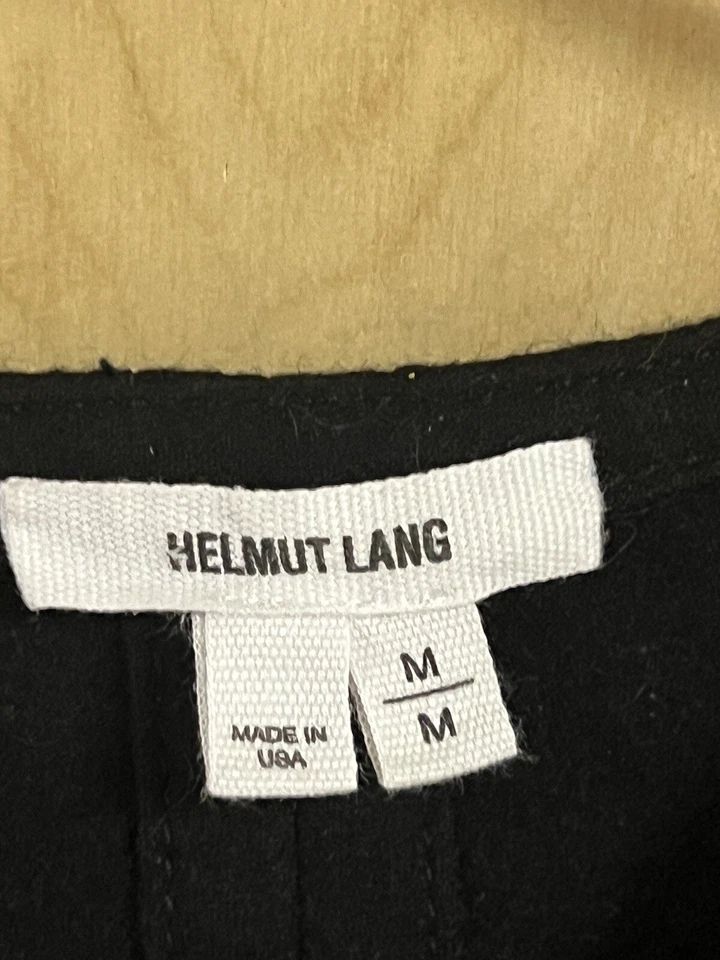 Vestido para mujer Helmut Lange 100 % lana ala de murciélago midi cuello en V talla M negro Foto 3 de 3