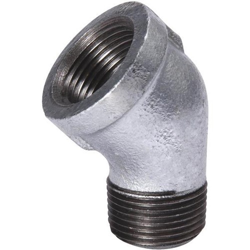 (20)-45 Degree 1/2" Galvanized Malleable Iron Pipe Fitting Street Elbow