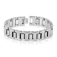 NEW 16 MM WIDE BIKER TUNGSTEN CARBIDE MEN'S BRACELET TUC 006 - FREE SHIPPING 