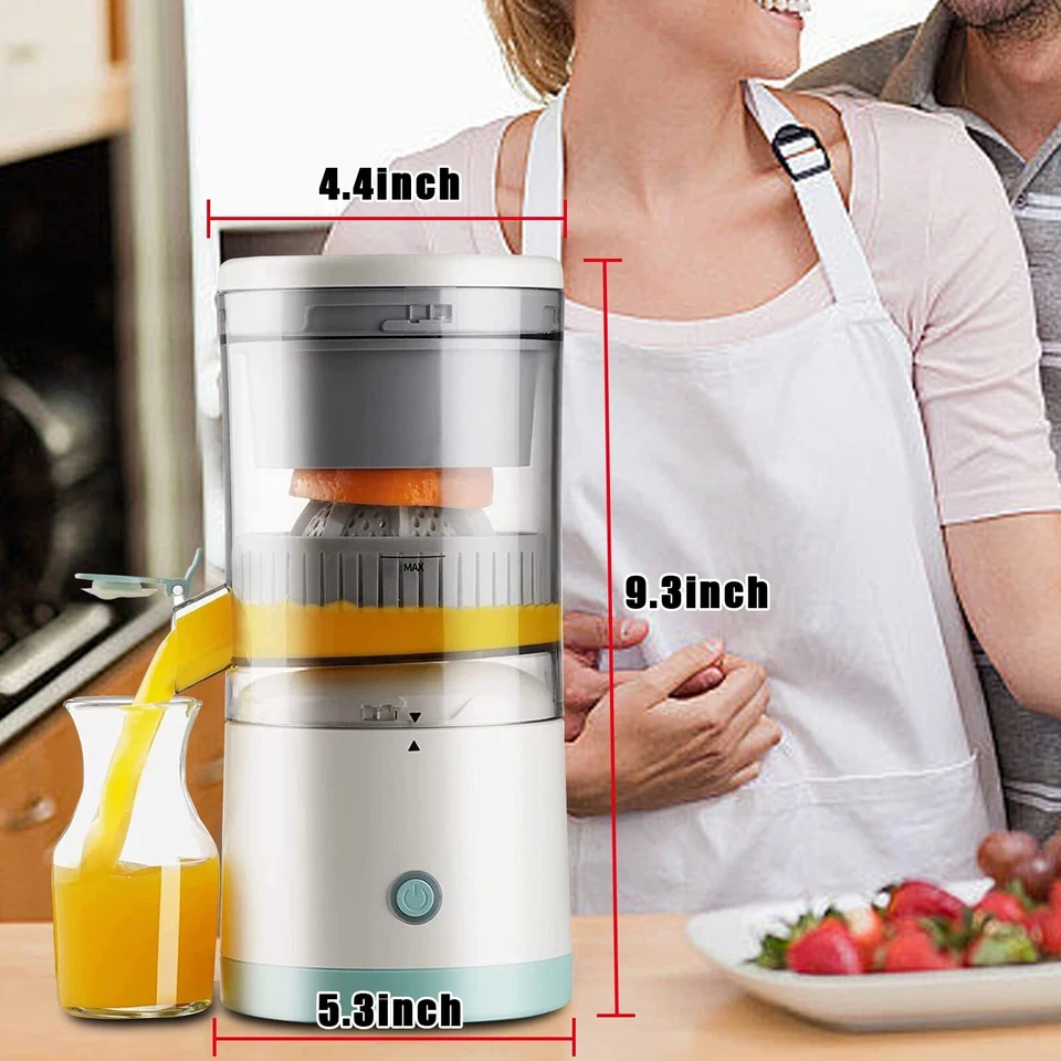 SOLO Exprimidor Eléctrico de Cítricos, Máquina Exprimidora Recargable con Cable USB Foto 3 de 3
