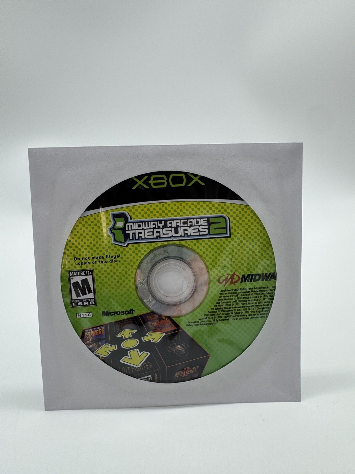 Midway Arcade Treasures 2 (Microsoft Xbox, 2004) Disc Only Tested ...