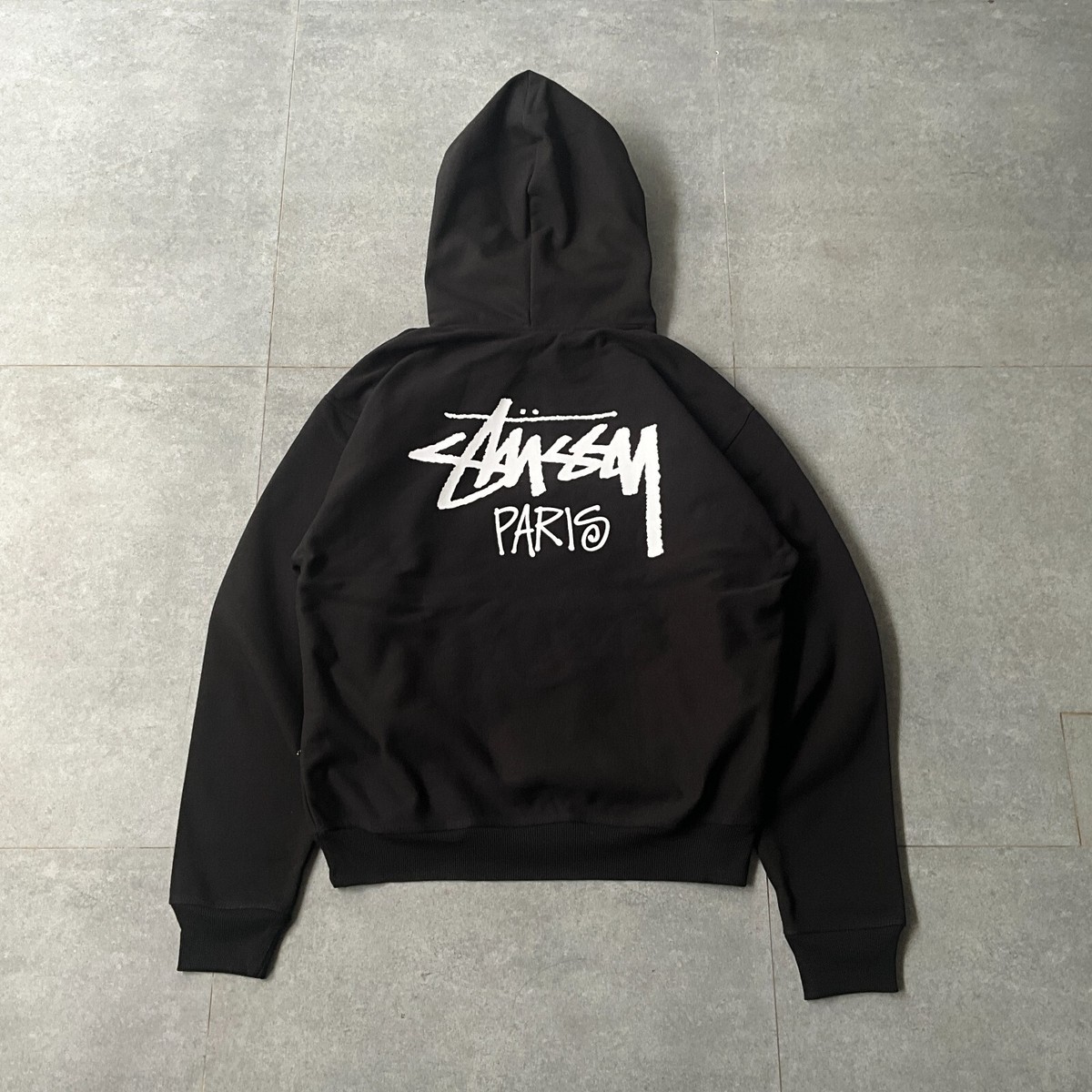 BRAND NEW STUSSY PARIS HOODIE BLACK - XLARGE - DEADSTOCK | eBay