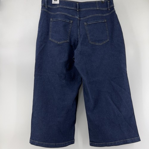 Lane Bryant Ultra High-Rise Wide Leg Jean Dark Denim Women's Petite 22 NWT - Picture 2 of 4