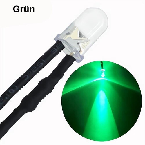 LED 5mm 12V 14V 16V 19V Kabel Widerstand fertig angelötet verkabelt 10 Stück - Bild 8 von 19