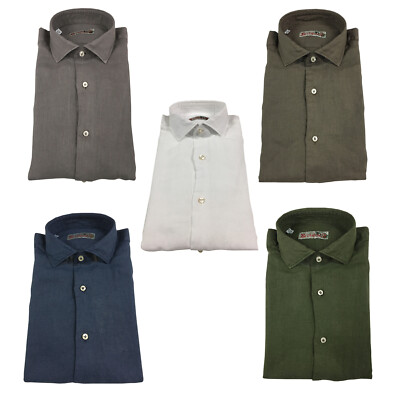 Brouback Men's Long Sleeve Shirt Model Nisida N38 100% Linen