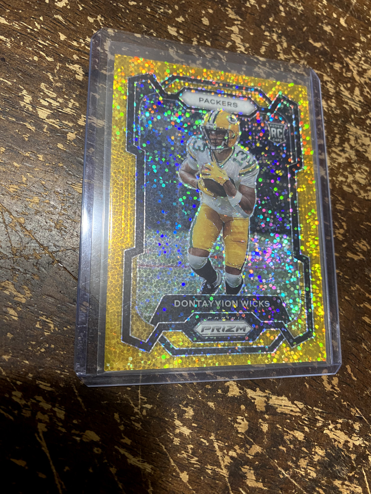 2023 Panini Prizm #333 Gold Sparkle SSP RARE Dontayvion Wicks 24/24 1/1 Packers