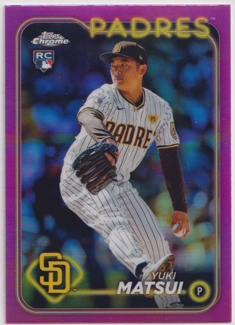 2024 Topps Chrome Pink Refractor #116 Yuki Matsui RC San Diego Padres