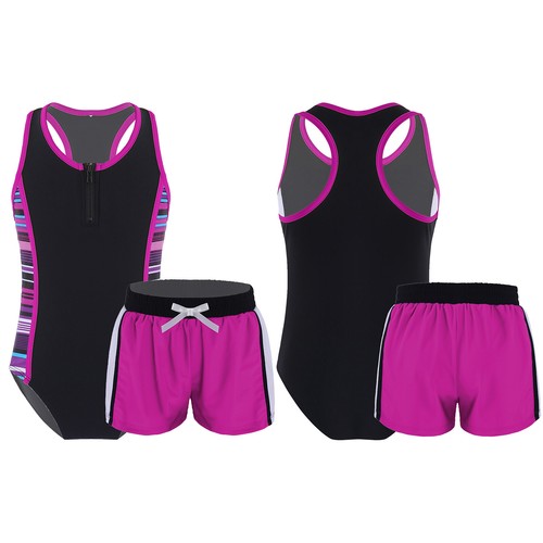 Kids Girls Beachwear Swimming Swimwear Athletic Swimsuit Sunsuit Monokini Baby - Picture 35 of 72
