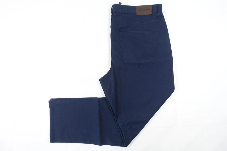 MICHAEL KORS NAVY BLUE 33X34 TAILORED FIT CLOTH TWILL STRETCH JEANS MENS NWT NEW - Image 3 of 4