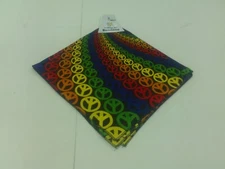 RAINBOW 3D PEACE SIGN Bandana Headband 100% Cotton MASK SUNSHINE JOY  
