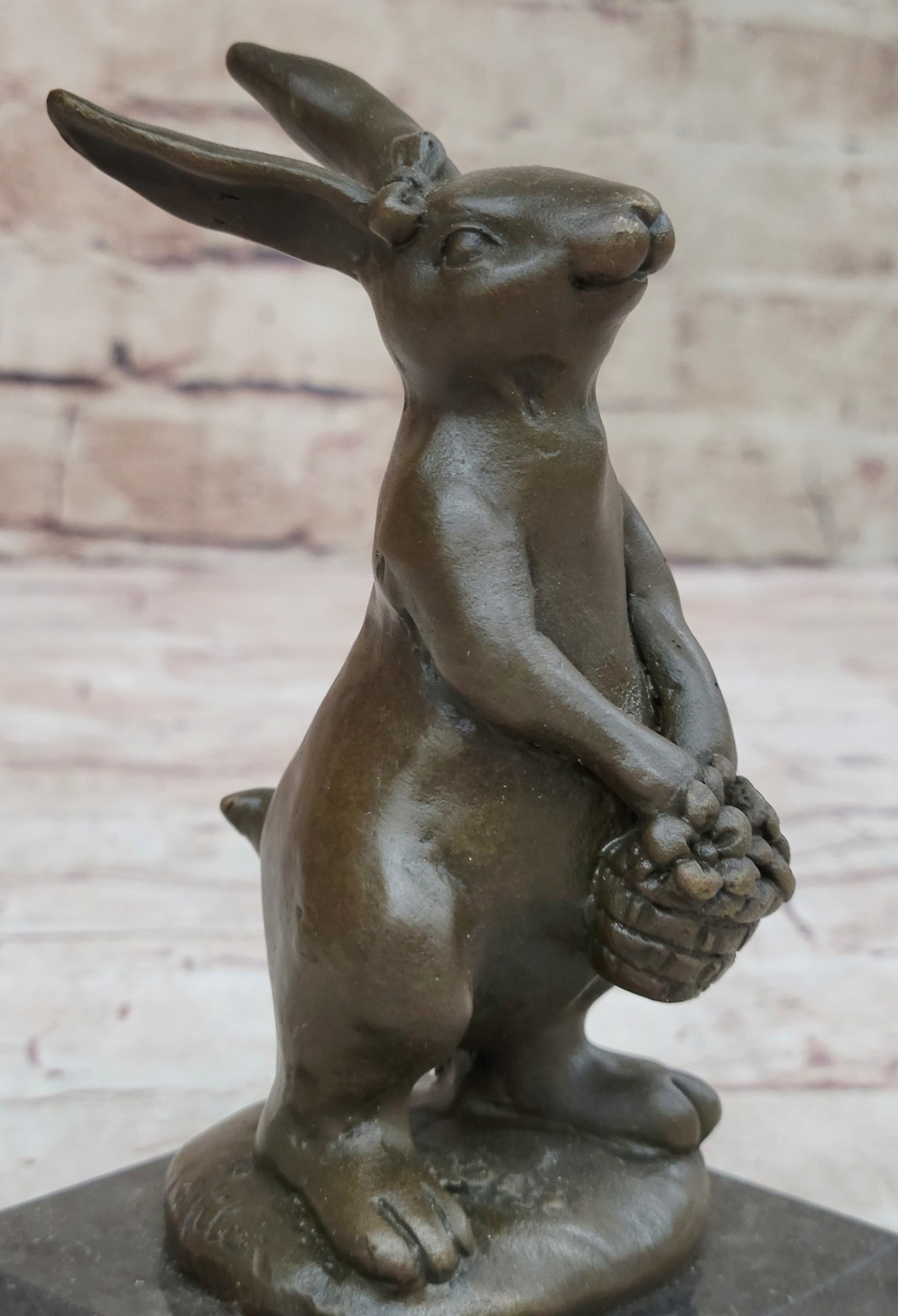 Statue Sculpture Rabbit Hare Wildlife Art Deco Style Art Nouveau Style Bronze