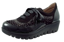 Wonders Zapatillas Para Mujer Negro Ante