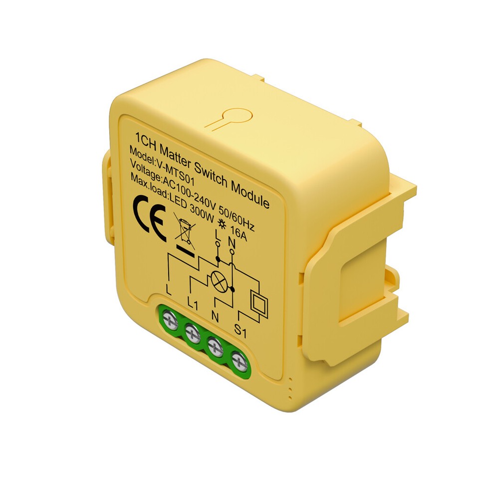Matter WiFi Smart Switch Module Relay 1/2/3CH 16A Work For Homekit