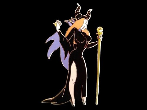 Fantasy Pin - JUMBO Disney Jessica Rabbit as Maleficent w/ Jeweled Staff LE
