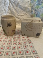 Kohls Falling Leaves Tumbler And Container With Lid Set Hand Painted