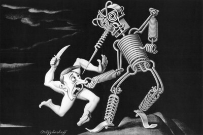 Boris Artzybasheff - Anti-Axis Wickwire Spencer Steel (1942) - 17''x22'' Art Print