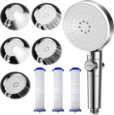 Hochdruck Duschkopf Multifunktionaler Wasserstop+5 Strahlarten Relaxation, Du...