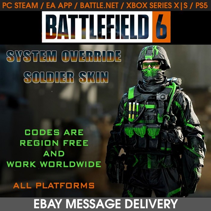 Battlefield System Override Soldier Skin BF6 Razor Key CODE Global