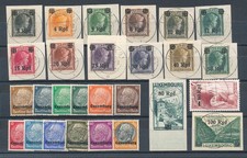 Deutsche Besetzung Luxemburg,gestempeltes Lot aus 1/16 und 17/32(meist Ausschnit