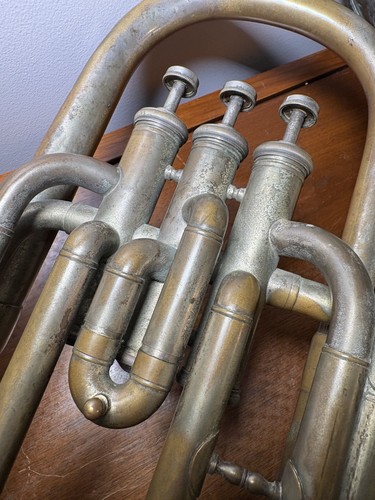 Vintage Marceau Baritone - Czechoslovakia - Bb Baritone, Small Bore, Small Horn - Picture 6 of 13