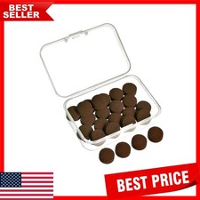 Essential 20 Pcs Pool Cue Tips - 13mm Leather Tips with Convenient Storage