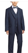 Renoir Boy's Formal 3 Piece Suit Set, Navy, Size 2,3,4,5,6,7,10