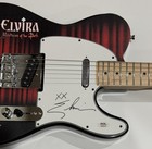 ELVIRA SIGNED CUSTOM GUITAR THE MISTRESS OF THE DARK CASSANDRA PETERSON PSA COA — photo 2