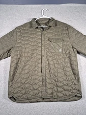 HUK Jacket Mens Tarpon Quilt Shacket XL Moss Green Nylon Fishing Outdoors Pocket