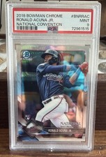 2018 Bowman Chrome⚾️RONALD ACUNA JR RC #BNR-RAC💥NATIONAL CONVENTION SP🔥PSA 9
