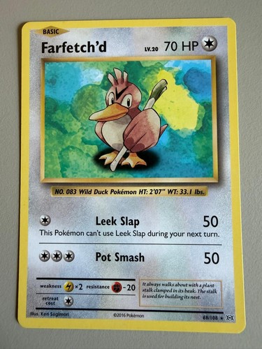 POKEMON TCG FARFETCH'D EVOLUTIONS 68/108 R LP