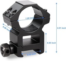 12 Sets pairs 1 inch High Profile Scope Rings for Picatinny Mounts Gunsmith