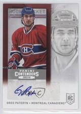 2013-14 Panini Playoff Contenders Rookie Ticket Variation Greg Pateryn Auto t3w