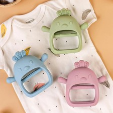 Baby Teething Toy Teething Mitten for Babies Silicone Baby  Anti-Drop
