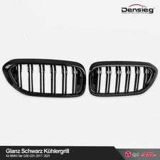 Densieg Doppelsteg Kühlergrill für BMW 5er G30 G31 Nieren GLANZ SCHWARZ 17-21