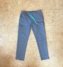 FIGS Yola Scrub Pants SMALL Gray Graphite Drawstring Pockets Slim Fit TW2000R