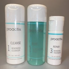 Proactiv Acne Cleanser Toner Treatment 30 Day Supply 3pc Starter Set Travel Kit