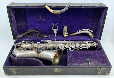 Alto Saxaphone True-Tone Silver  1923 Buescher Low Pitch 149190 Antique