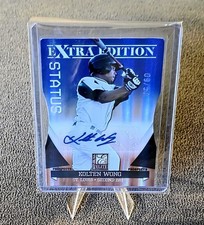 2011 Donruss Elite Extra Edition Baseball Status Kolten Wong P-12 Blue Auto 