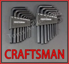 CRAFTSMAN HAND TOOLS 16pc SAE & METRIC MM Allen Short Arm Hex Key wrench set