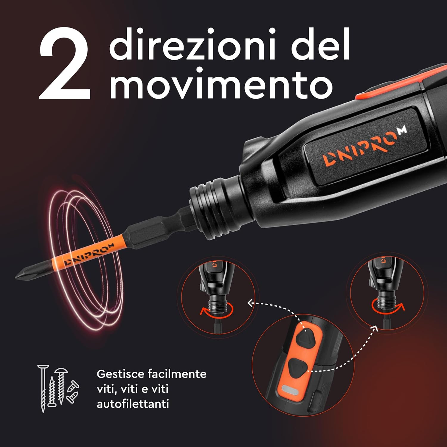 Mini Avvitatore Elettrico 3,6V USB-C 280Rpm | Gadget Precisione LED - 2