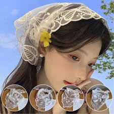 Multipurpose Hair Accessories Sunscreen Embroidery Bandana Wraps Turban DIY Ñ