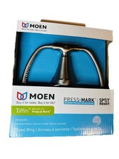 MOEN Brushed Nickel Towel Ring New In Package Press And Mark Installation