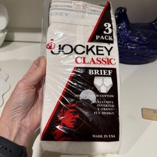 Jockey Classic Brief 1987 Vintage Men 38 100 Cotton 3 Pack New 9007 BVD Hanes